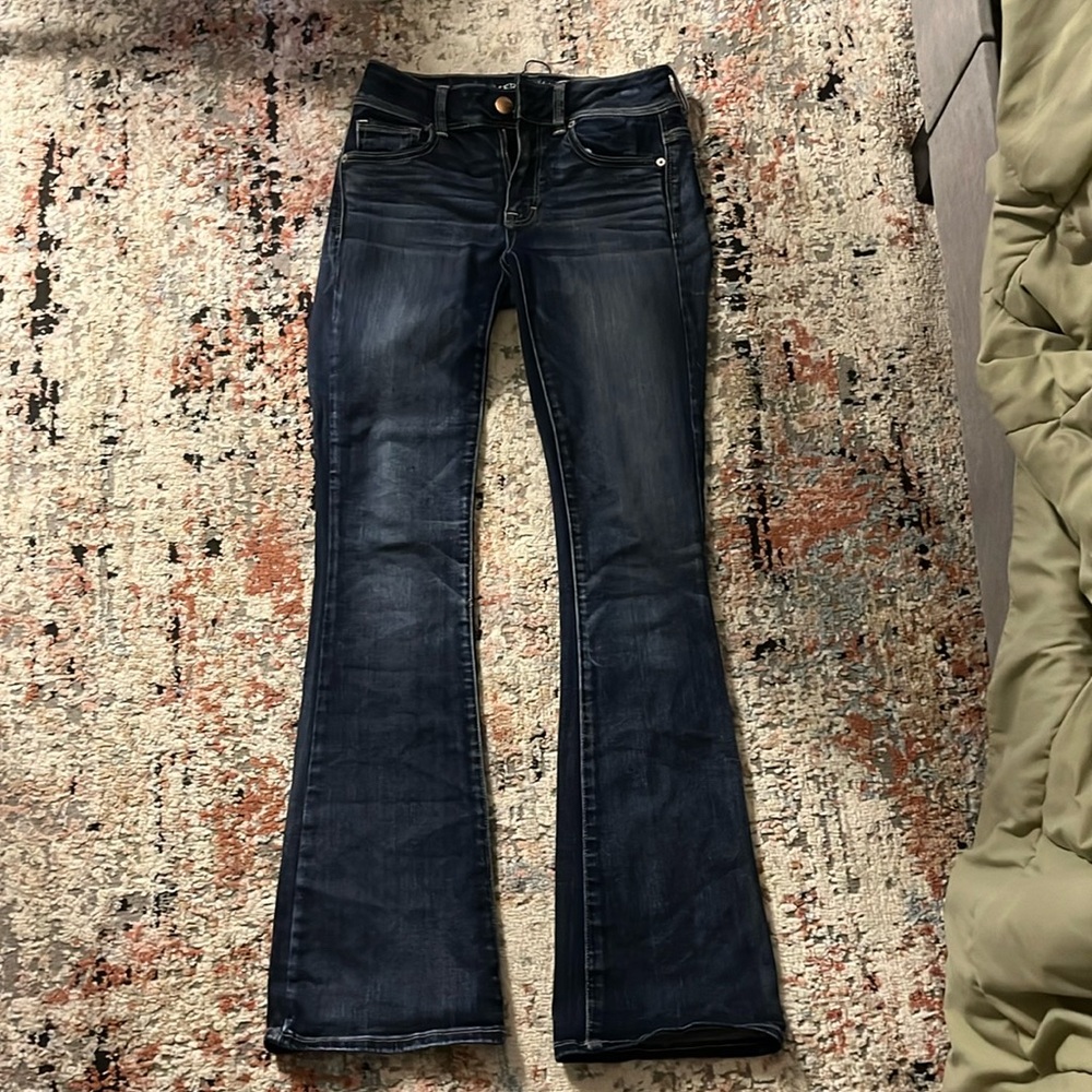 American eagle outfitters super stretch dark wash boot cut jeans